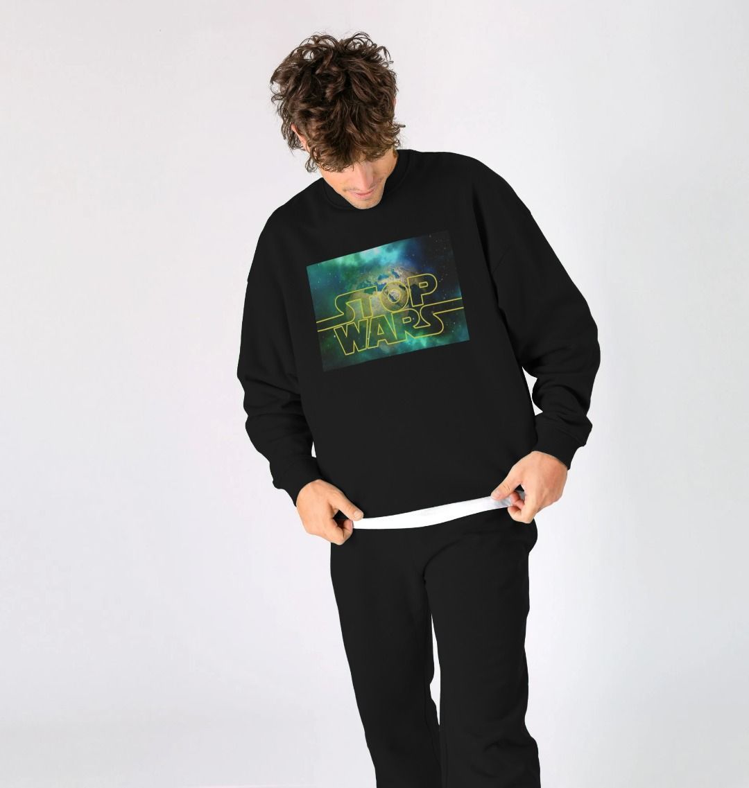 Oversized Stop Wars Sweatshirt