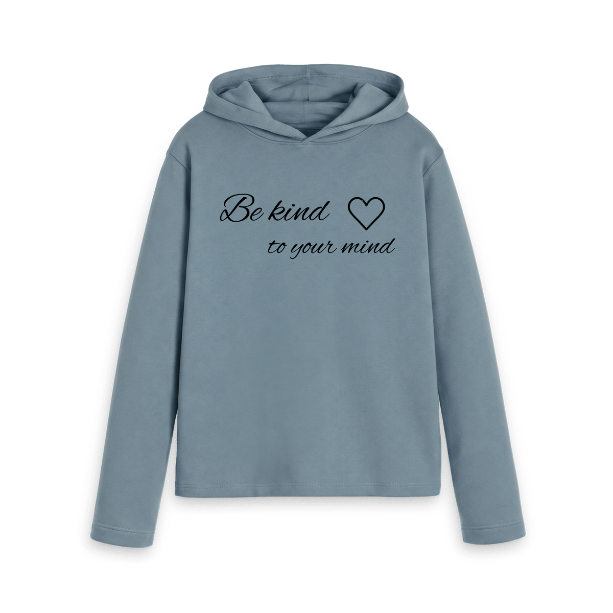 Stone Blue Printed Hoody Front