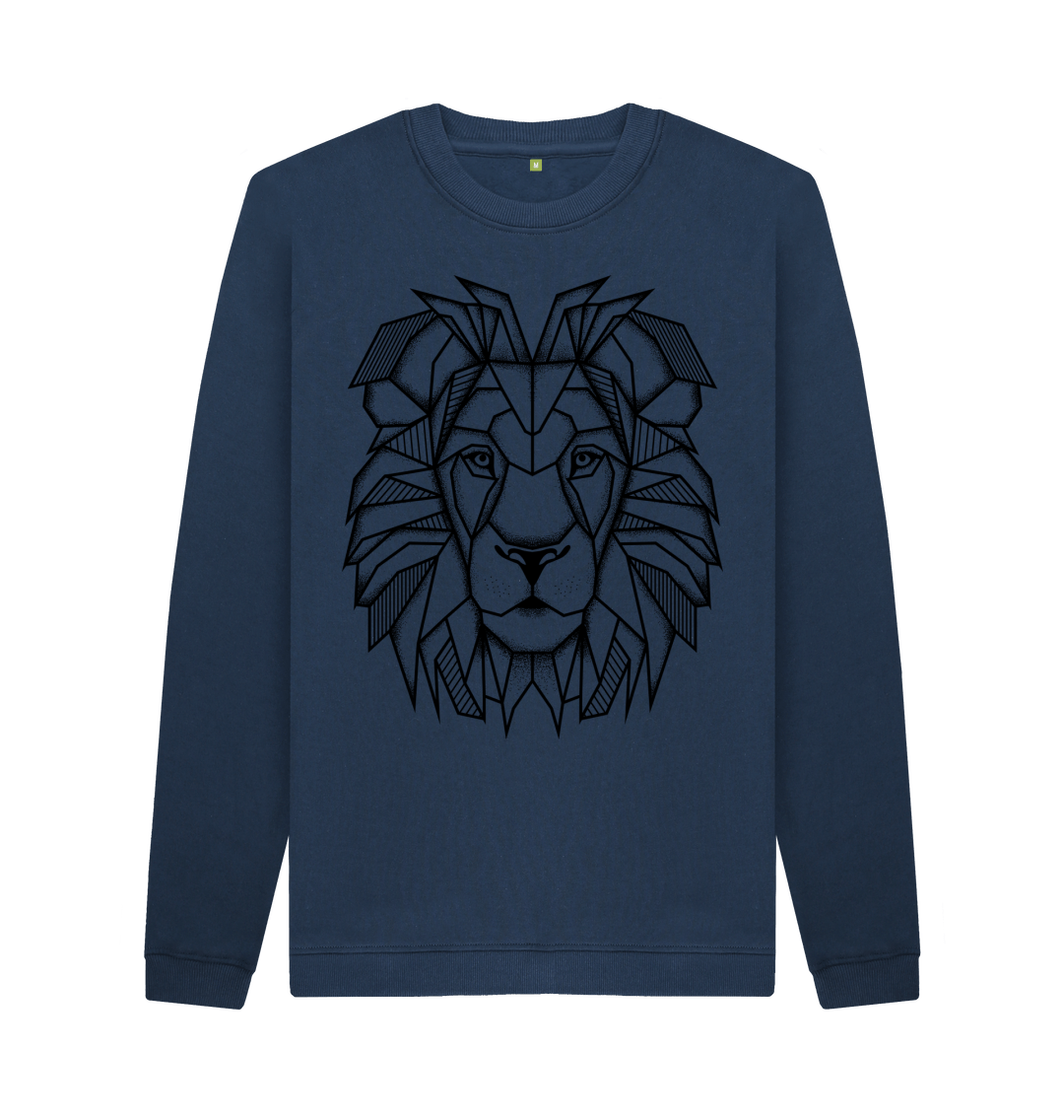 Navy Blue Printed Sweater Front