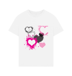 White Hearts Oversized Tee