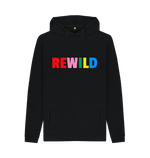 Black Printed Hoody Front