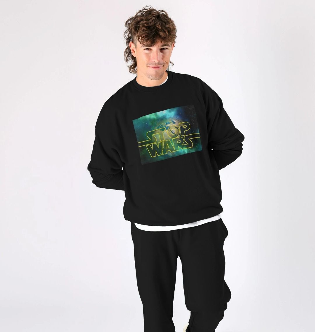 Oversized Stop Wars Sweatshirt