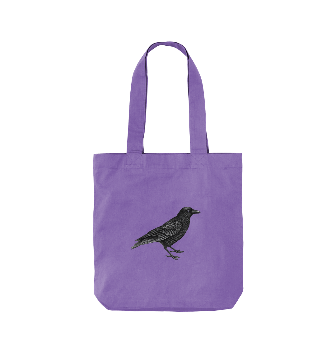 Violet Raven Twill Tote Bag