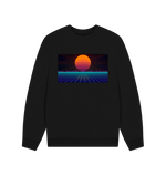 Black Oversized Sunset Sweatshirt