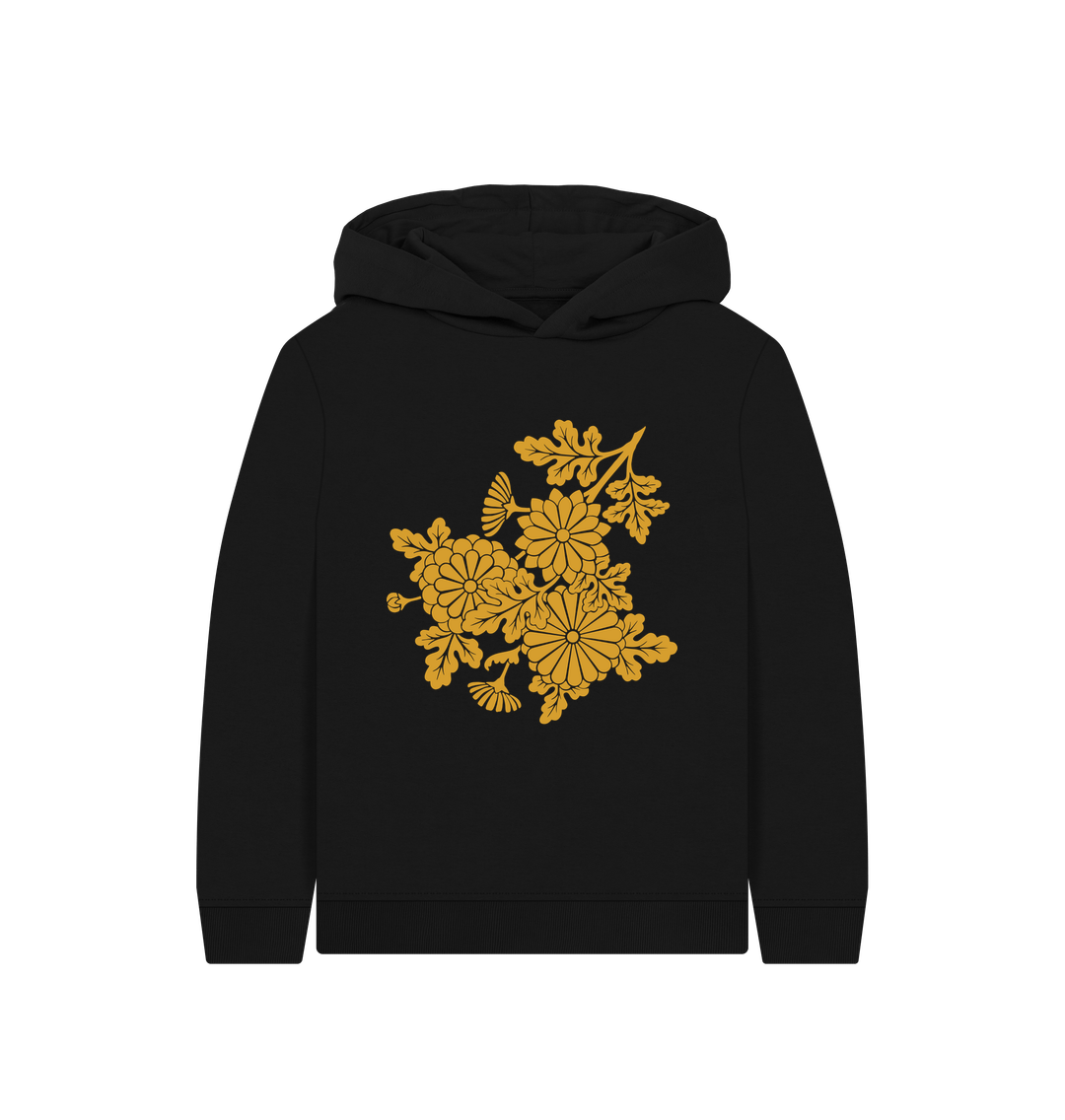 Black Mustard Flowers Hoodie