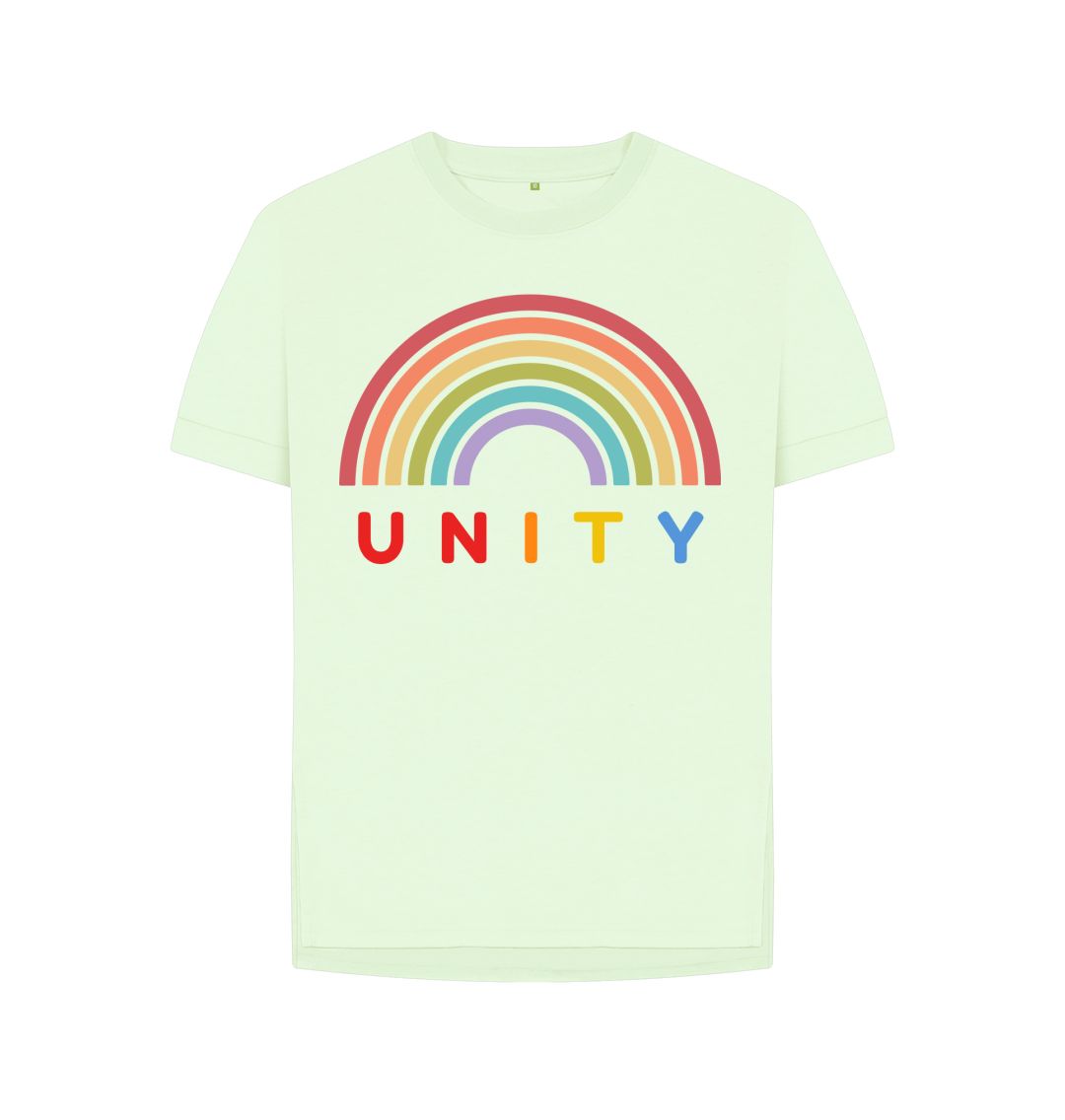 Pastel Green Rainbow Unity Relaxed Fit Tee