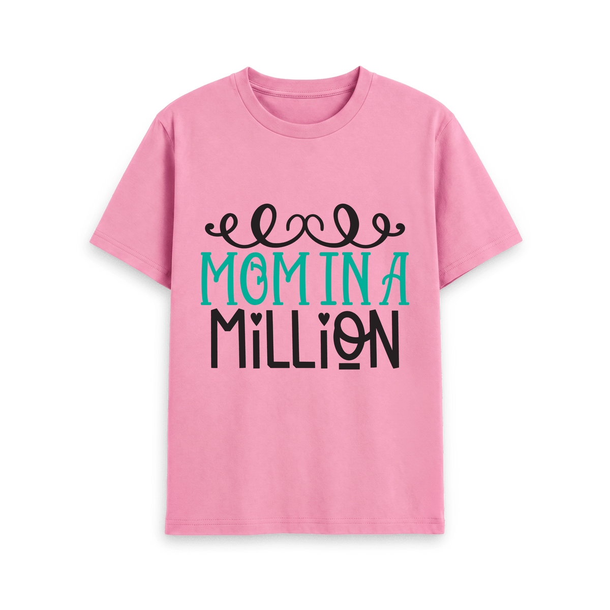 Rose Pink Printed T-shirt Front