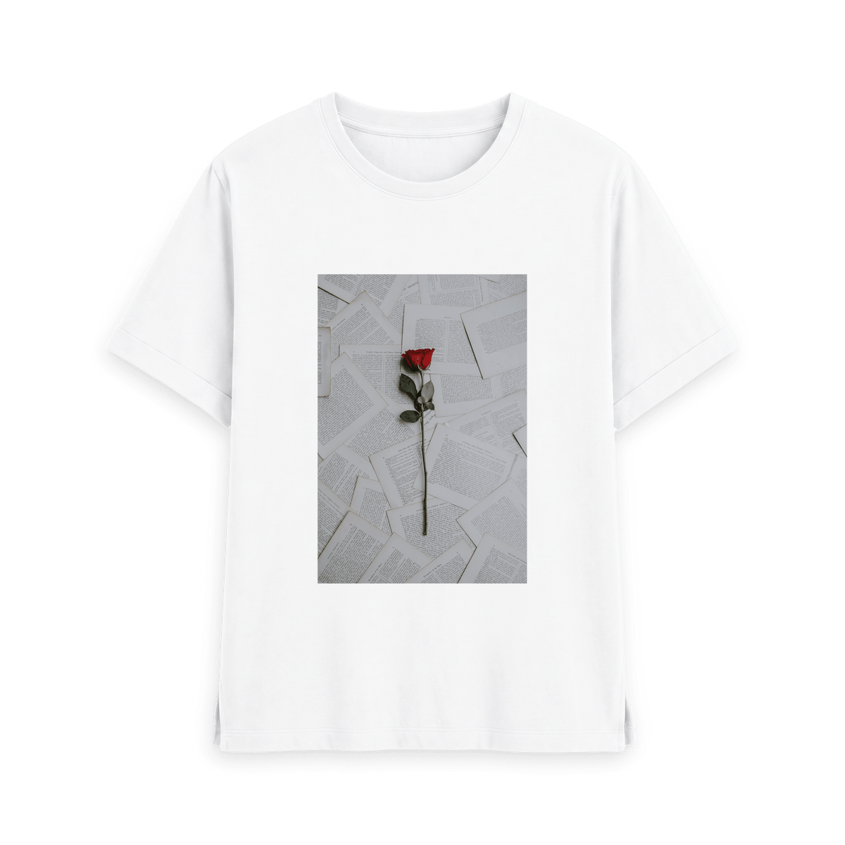 White Printed T-shirt Front
