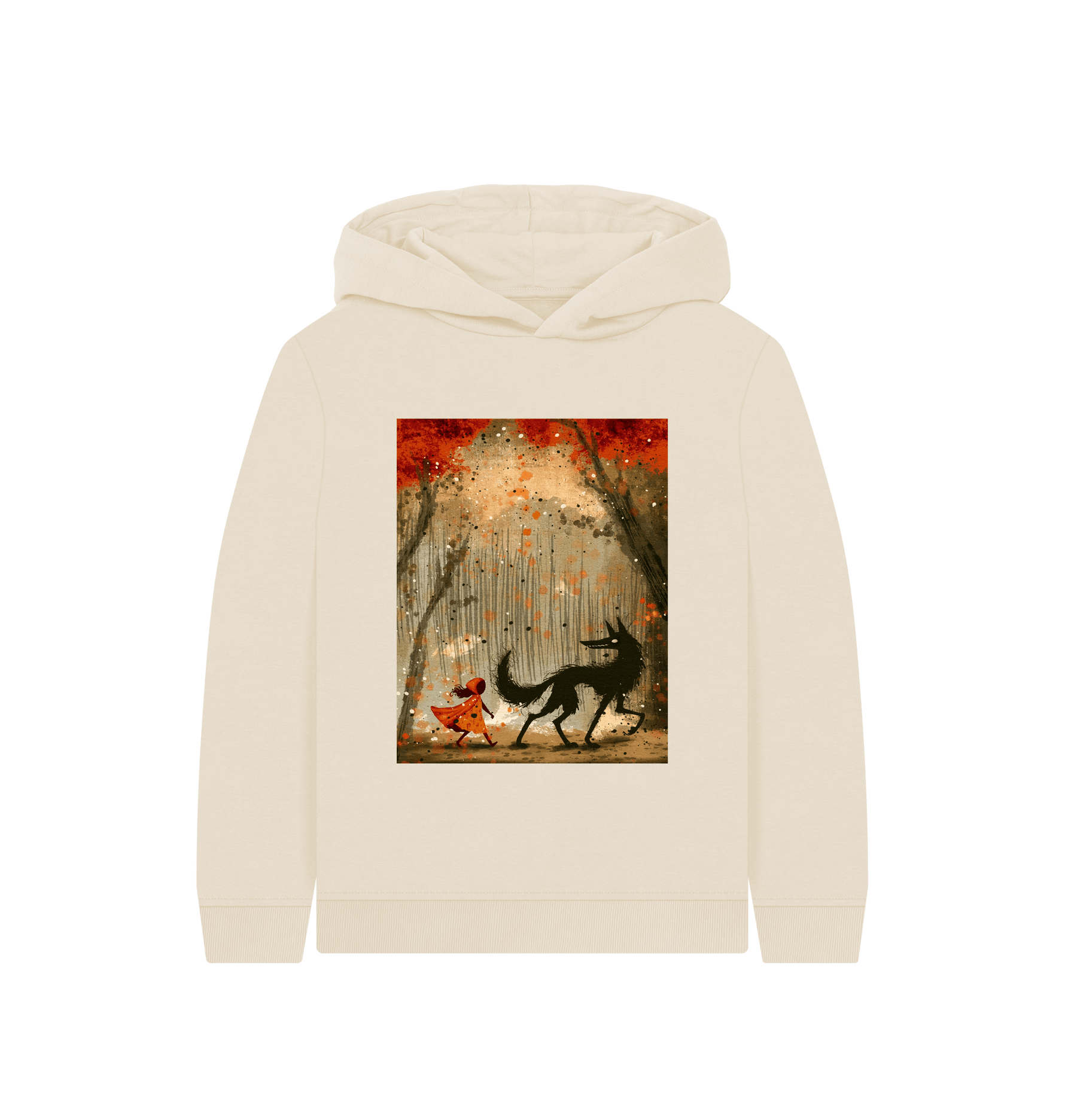 Oat Printed Kids Hoodie Front