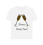 White Cheers Christmas Party Time Tee