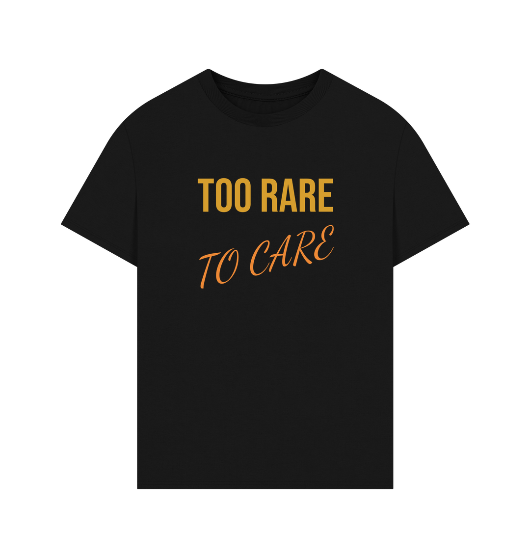 Stylish Oversized Tee with Swagger - Too Rare To Care slogan for unique fashion statement