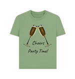 Sage Cheers Christmas Party Time Tee