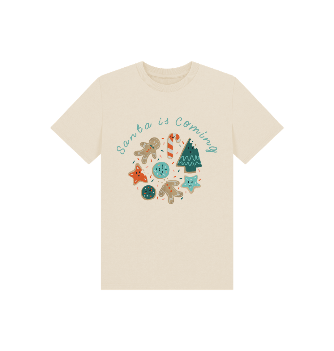 Oat Gingerbread Man  And Santa Is Coming Tee