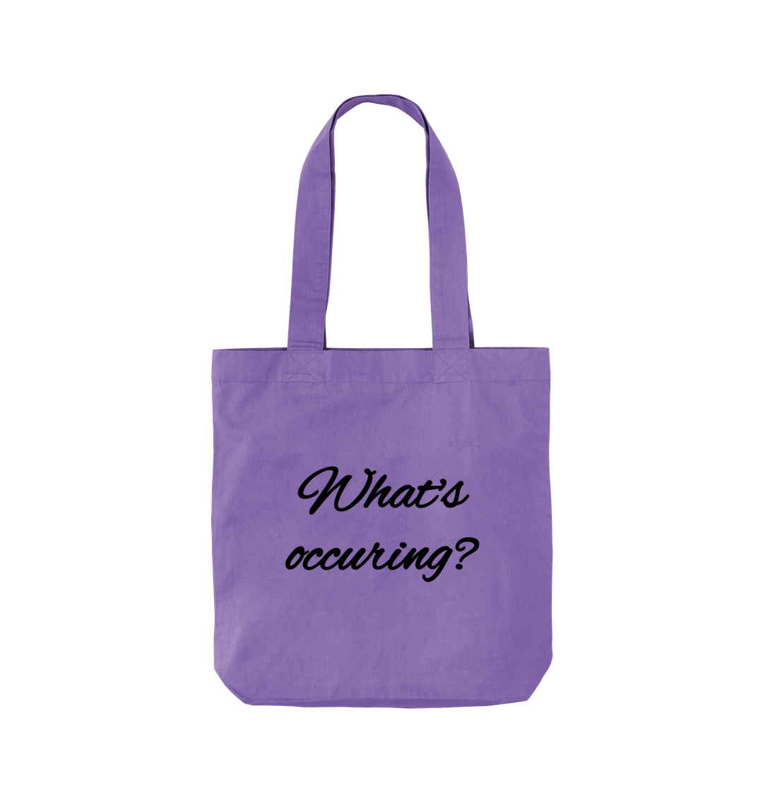 Violet What's Occurring Twill Tote Bag