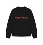 Black Positive Vibes Oversized Juimper