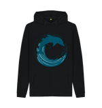 Black Printed Hoody Front