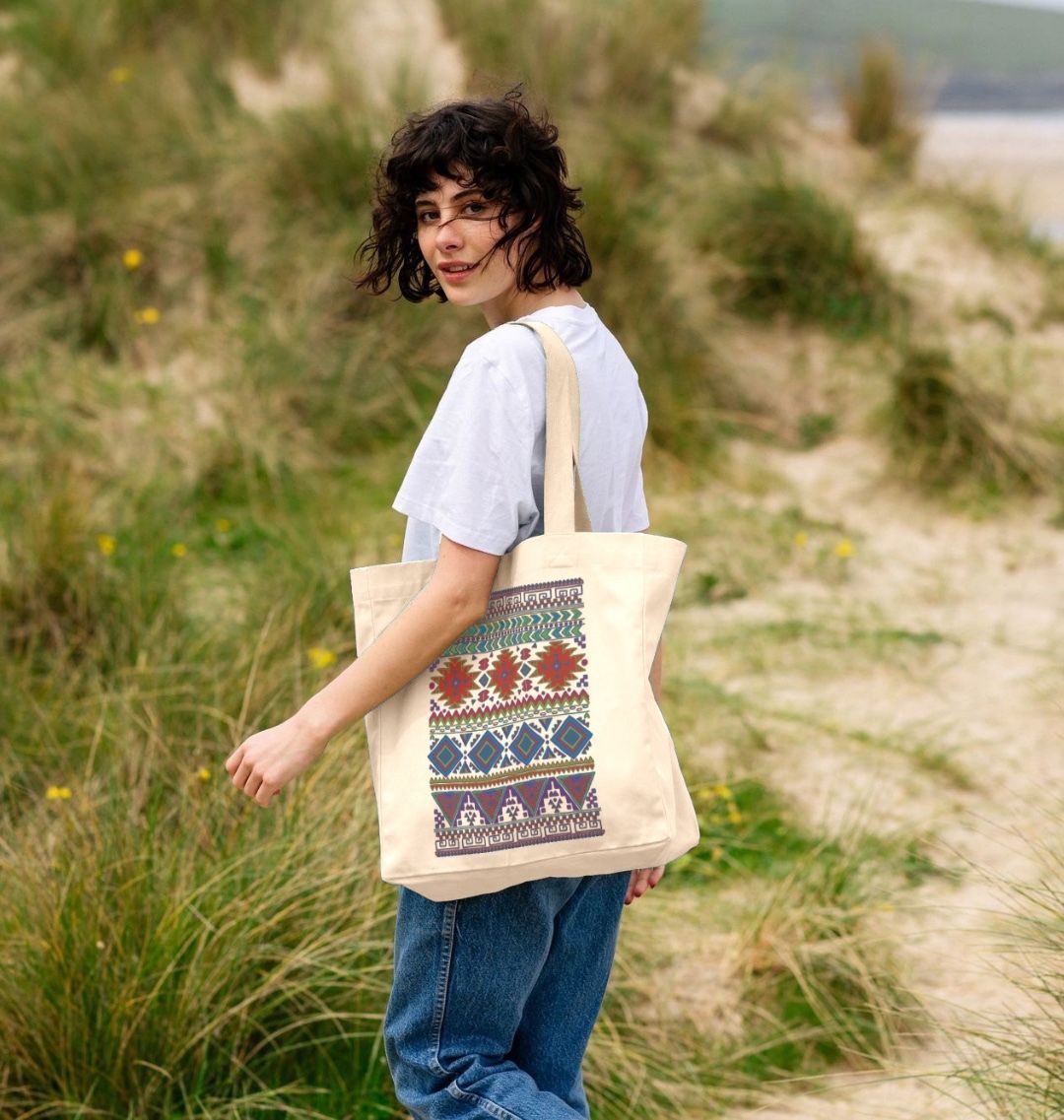 Patterned Shopper Tote