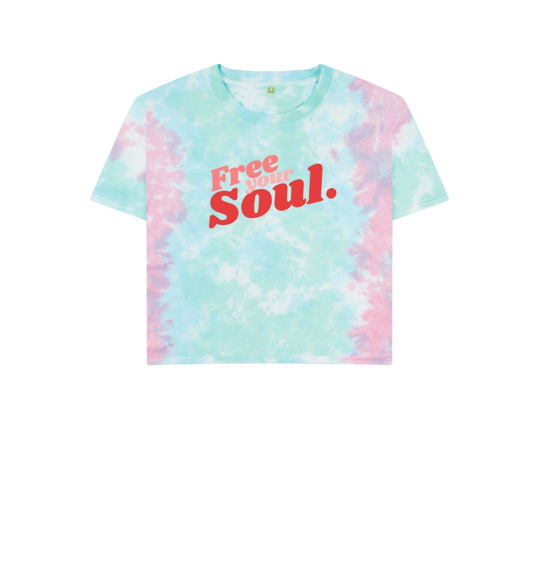 Pastel Tie Dye Free Your Soul Boxy Tee