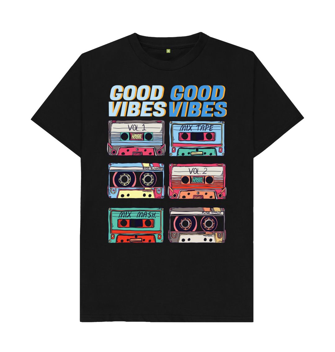 Black Good Vibes Cassette Tee