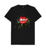 Black Red Cheeky Lips Tee