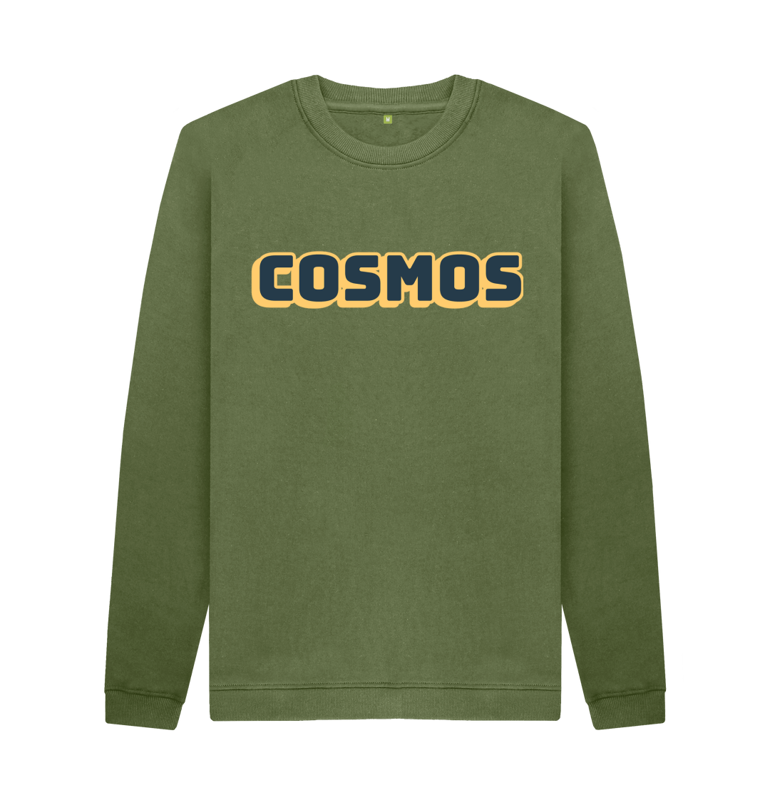Khaki Printed Sweater Front