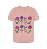 Sunset Pink Wild Pink & Purple Flowers Remill Relaxed Tee