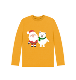 Mustard Santa And Polar Bear Long Sleeves Tee