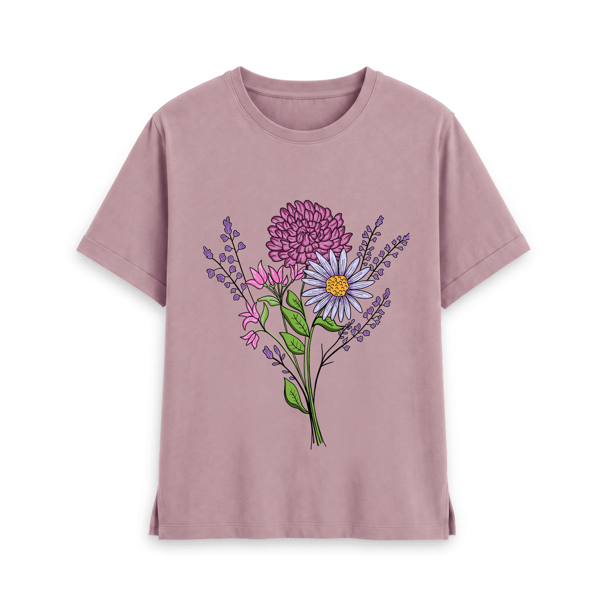 Mauve Printed T-shirt Front