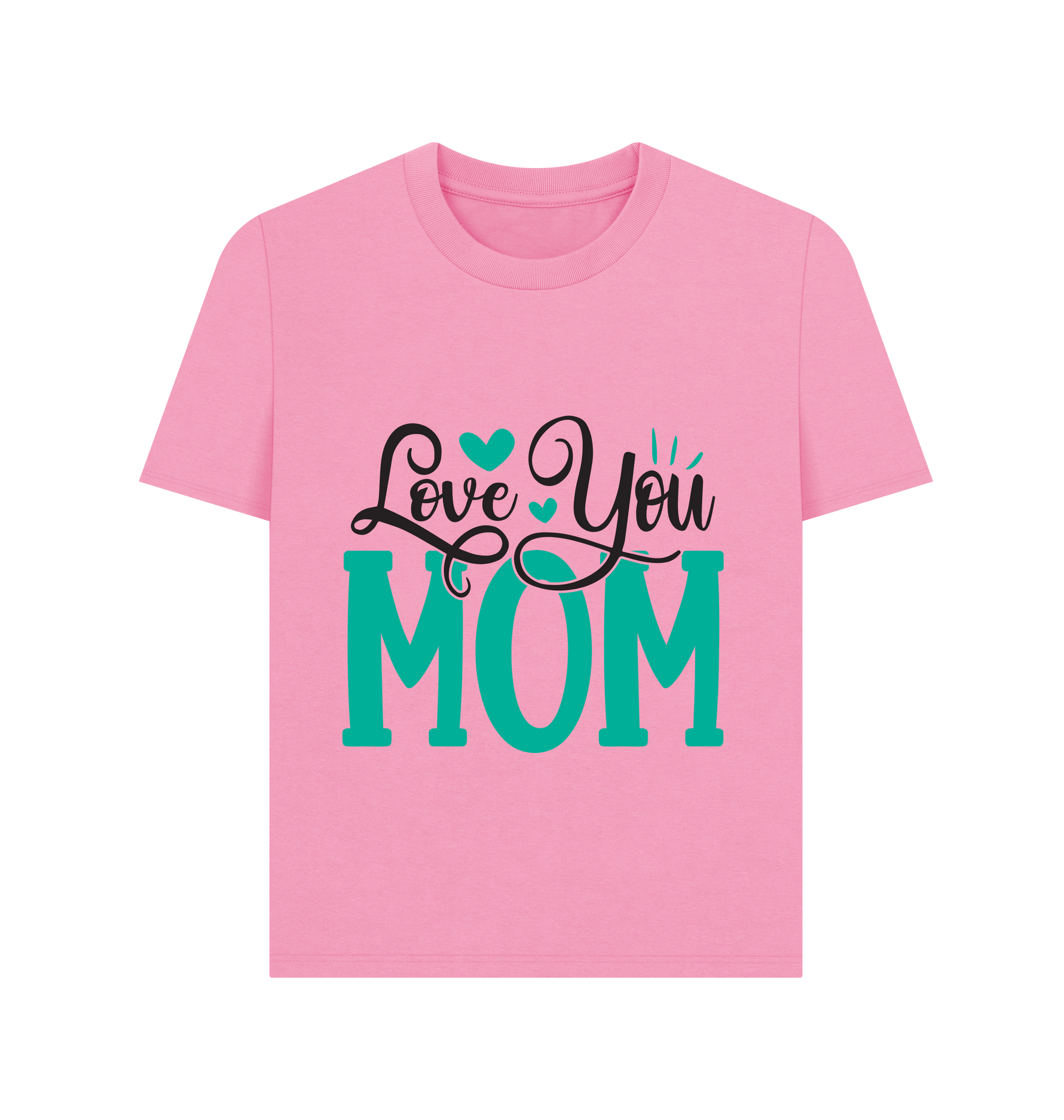 Rose Pink Printed T-shirt Front