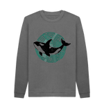 Slate Grey Printed Sweater Front