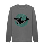 Slate Grey Save The Whales Crew Neck Jumper