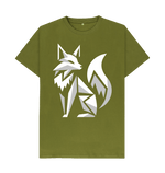 Moss Green White Fox Tee