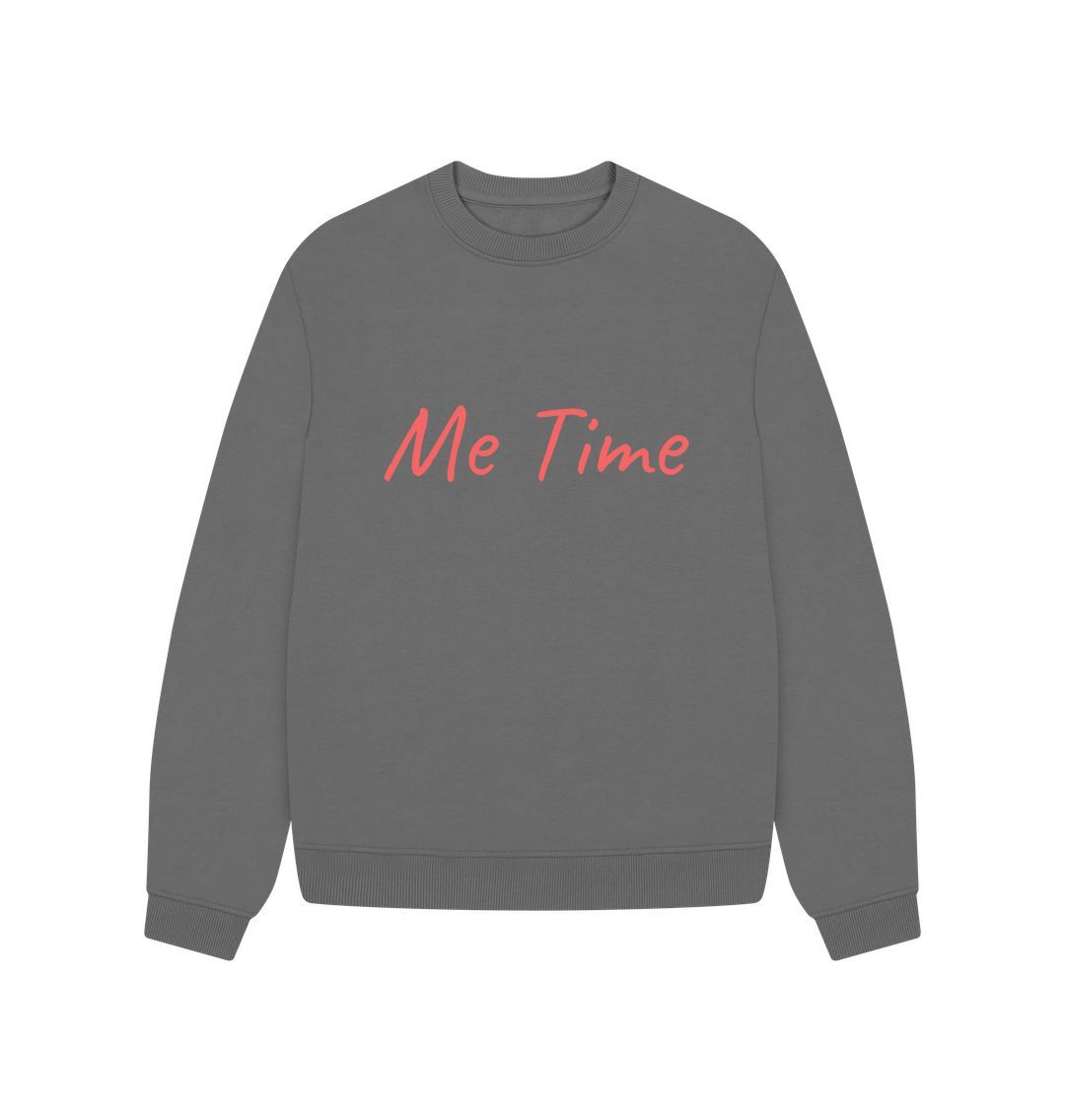 Slate Grey Me Time Oversized Jumper