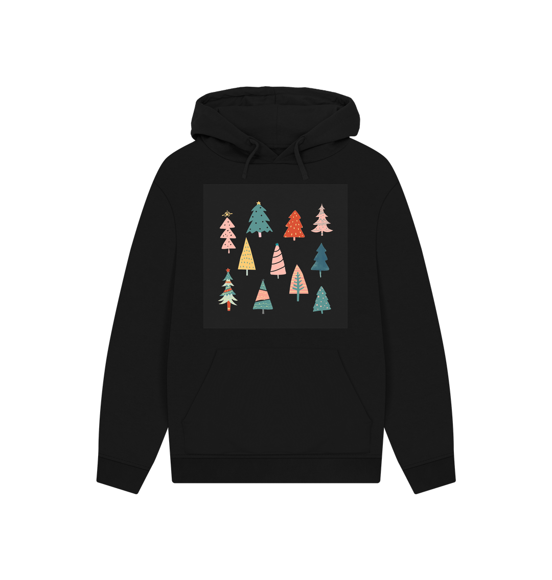 Black Christmas Trees Unisex Hoodie