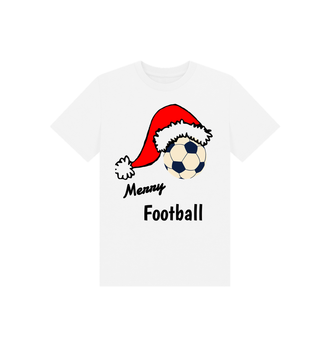 White Merry Football Tee