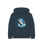 Navy Blue Cute Dolphin Hoodie