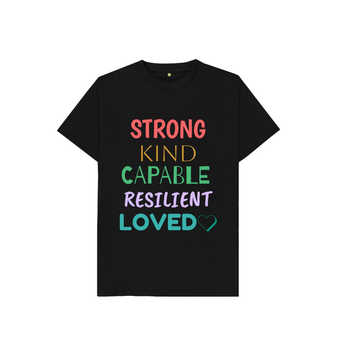 Black I Am Strong And Loved Tee