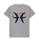 Athletic Grey Peace & Love. Tee