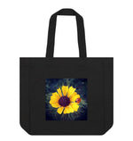 Black Sunflower And Ladybird Shopper Tote