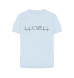 Sky Blue Love Line Relaxed Fit Tee