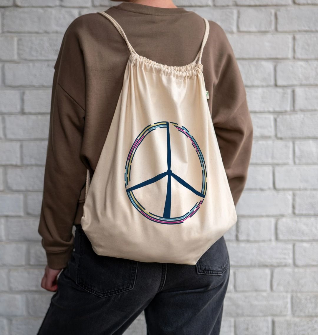 Peace Drawstring Bag