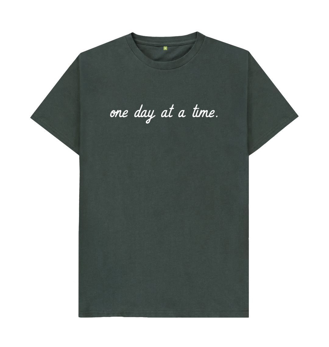 Dark Grey One Day At A Time Tee