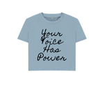 Stone Blue Printed T-shirt Front