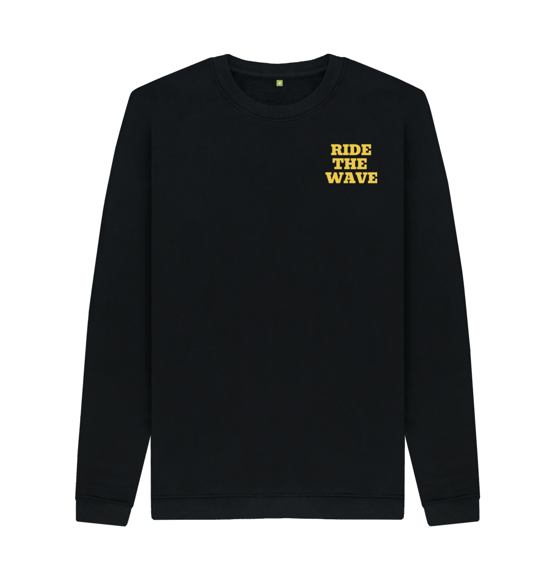Black Printed Sweater Front