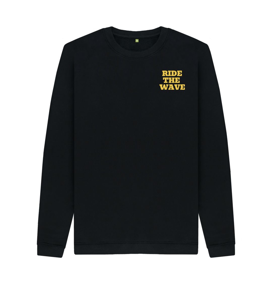 Black Ride The Wave Crew Neck Jumper