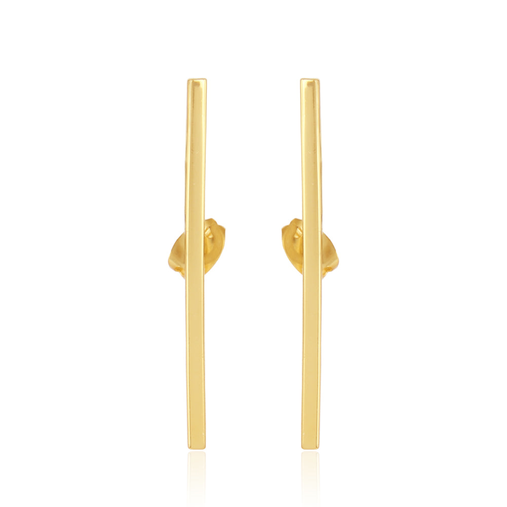 Handmade Gold Stick Earrings