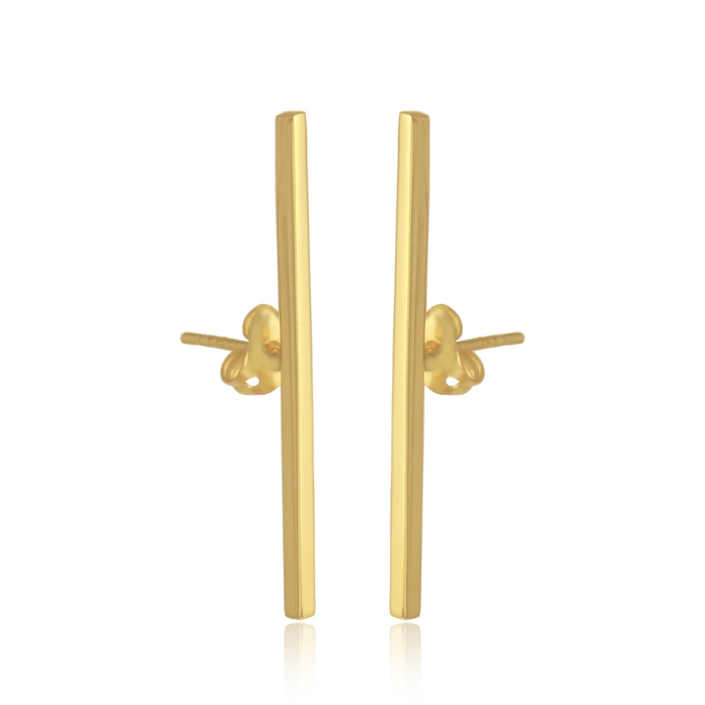 Handmade Gold Stick Earrings