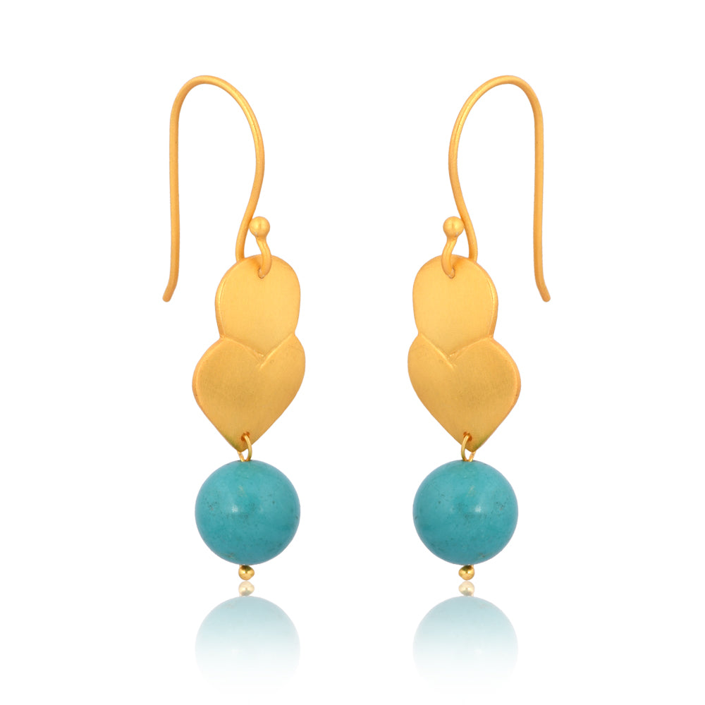 Turquoise Matrix Earrings