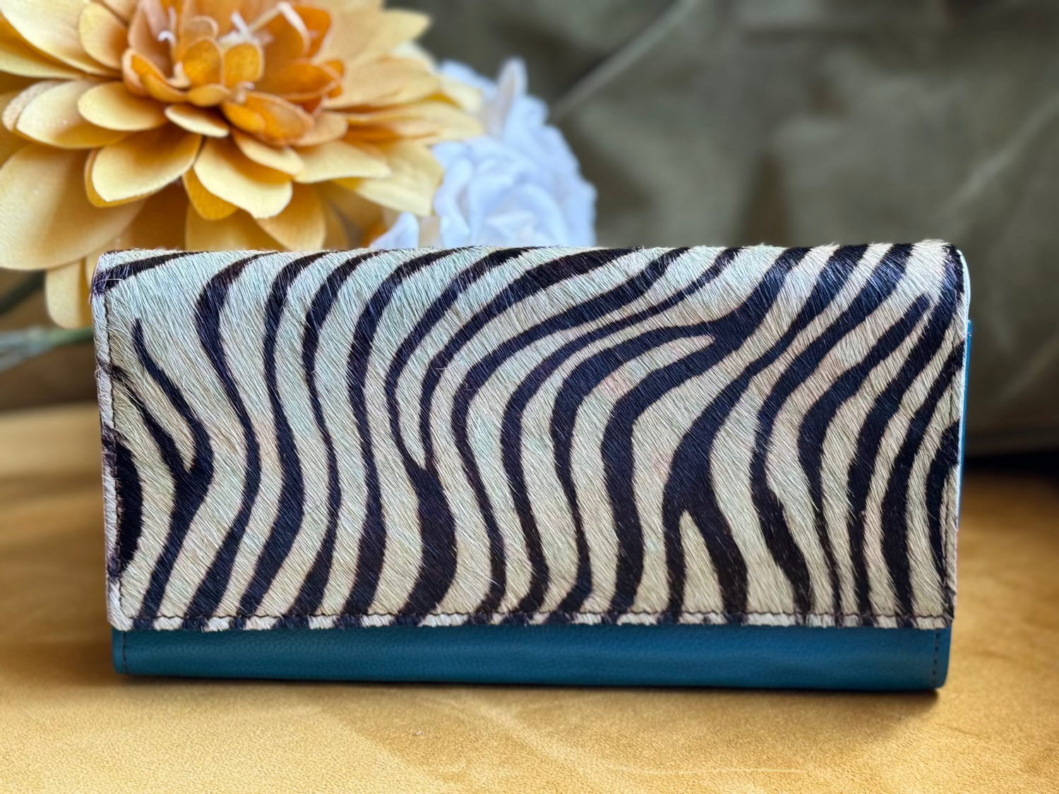 Cora Long Blue Wallet Purse