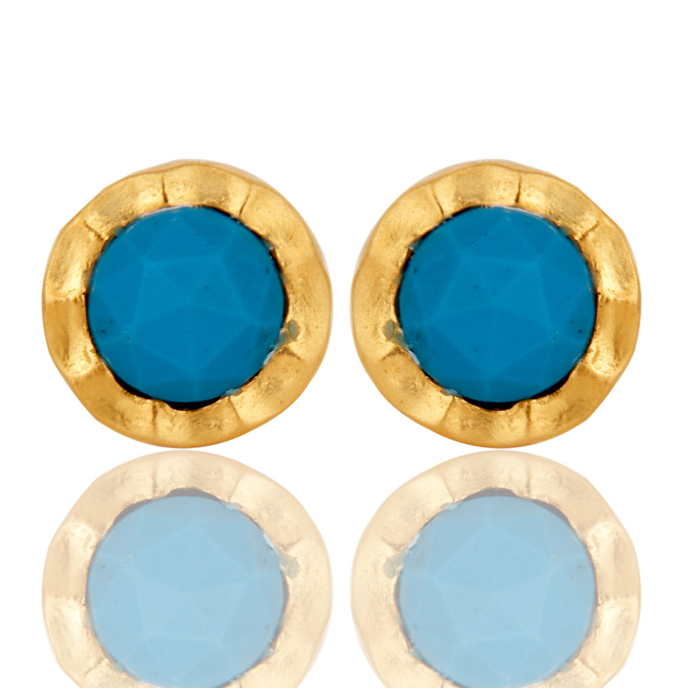 Round Turquoise Studs